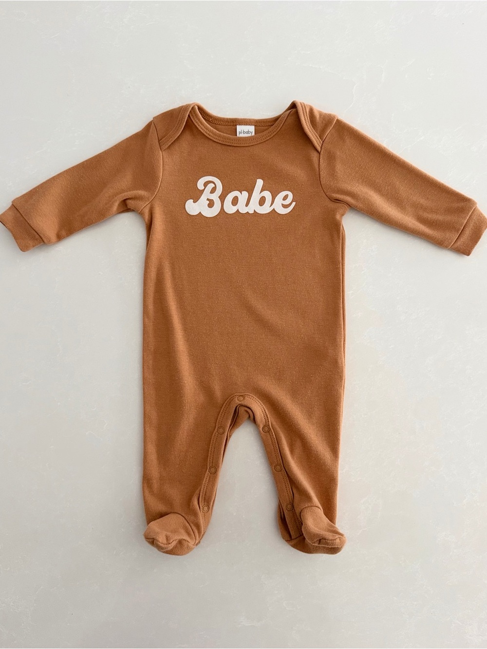 PL Baby Retro "Babe" Footed Sleeper Jumpsuit • Size 3M